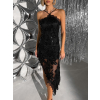 Černé společenské flitrové šaty BEMUNO