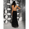 Černé společenské dlouhé šaty HENTARI s flitry