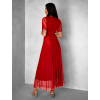 Červené tylové dlouhé společenské šaty VOLYADA