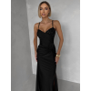 Černé společenské dlouhé šaty ALVEA
