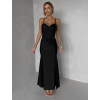 Černé společenské dlouhé šaty ALVEA
