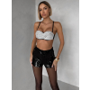Černý elegantní třpytivý top STRIVIA