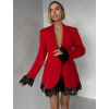 Červené elegantní sakové šaty GIACCA s krajkou