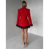 Červené elegantní sakové šaty GIACCA s krajkou