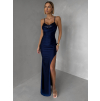 Tmavě modré společenské dlouhé šaty FAYELA
