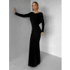 Černé jednoduché společenské dlouhé šaty MORIEL
