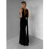 Černé společenské dlouhé šaty RAVILETA s vlečkou