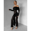 Černý krajkový dlouhý overal NERVOL