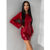 Červené flitrované koktejlové šaty ELYSIA s kraťásky