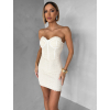 Krémové korzetové mini šaty NOMASHI