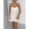Krémové korzetové mini šaty NOMASHI