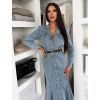 Modré džínové dlouhé šaty ROUKALA