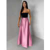 Starorůžová saténová dlouhá maxi zavinovací sukně DENISSE