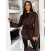 Tmavě hnědý semišový kabátek VYNADRA