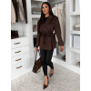 Tmavě hnědý semišový kabátek VYNADRA