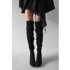 Černé semišové vysoké kozačky DARYANA nad kolena