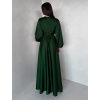 Tmavě zelené elegantní šaty WOMAN s dlouhým rukávem