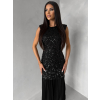 Černé společenské plesové třpytivé šaty SECTOR