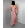 Starorůžové tylové dlouhé společenské šaty ASHER