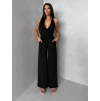 Černý společenský dlouhý overal ARVELLA s výstřihem