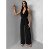 Černý společenský dlouhý overal ARVELLA s výstřihem
