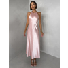 Světle růžové elegantní společenské šaty HYDRIS