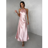 Světle růžové elegantní společenské šaty HYDRIS