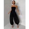 Černý elastický stylový overal ROVALY