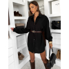 Černá oversize elegantní košile šaty ZOVENT