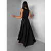 Černé společenské jednoduché dlouhé šaty TEMIRA