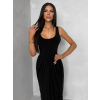 Černé elegantní tvarující šaty KRYLON s šifonovou sukní
