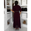 Vínové stylové maxi dlouhé šaty LEGACY