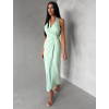 Světle zelené dlouhé elegantní šaty KALIXA