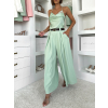 Světle zelené volné široké kalhoty FELYRY