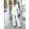Bílé elegantní dlouhé kalhoty OMNIRA