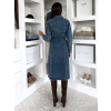 Modré džínové midi šaty HERTOZ s dlouhým rukávem