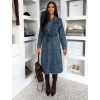 Modré džínové midi šaty HERTOZ s dlouhým rukávem