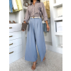 Modré elegantní široké volné kalhoty CULTRA