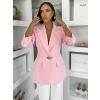 Růžové elegantní vypasované sako ROVENA s ozdobou