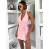 Růžový krátký stylový overal ELSYRA