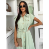 Světle zelené košilové midi šaty VEXTURA
