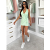 Světle zelený krátký elastický overal ELSYRA