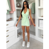 Světle zelený krátký elastický overal ELSYRA