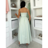 Světle zelené dlouhé bavlněné šaty WONDER na ramínka