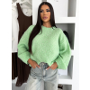 Zelený oversize svetřík MOTION
