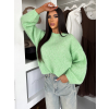 Zelený oversize svetřík MOTION