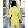 Žluté elegantní sako THELYA s vázáním