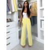 Žluté elegantní dlouhé kalhoty OMNIRA