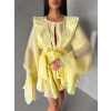 Žluté elegantní koktejlové šaty DIVINE