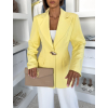 Žluté vypasované elegantní sako ROVENA s ozdobou